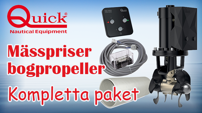 Quick bogpropellrar - paket med manöverpanel och rör